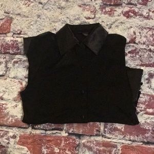Womens black sheer blouse size small.